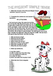 English Worksheet: the present simple tense