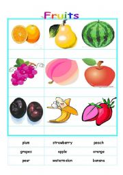 English Worksheet: Fruit.