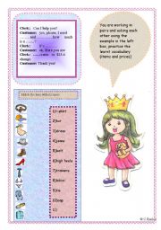 English Worksheet: Shopping