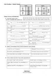 English Worksheet: Daily Activities