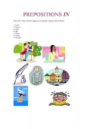 English worksheet: IN