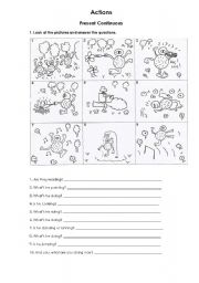 English Worksheet: Present Continuous