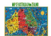 English Worksheet: Map of Australia and New Zealand