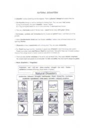 English Worksheet: Natural disasters voc1