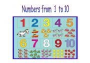 English worksheet: Numbers from 1 to 10