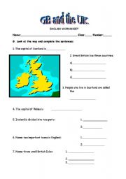 English Worksheet: Great Britain and the United Kingdom