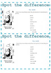 English Worksheet: Spot the difference