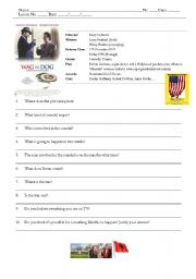 English Worksheet: Film - Wag the Dog