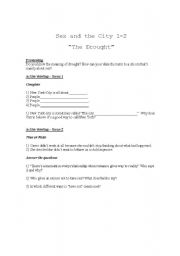English worksheet: Sex and the City - the drought