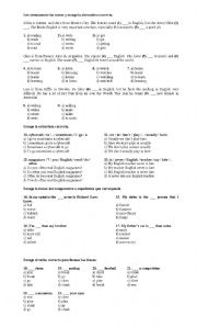 English worksheet: quiz