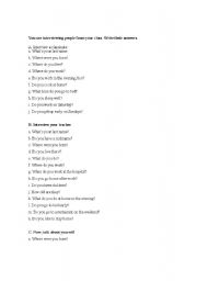 English worksheet: Simple present