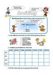 English Worksheet: Inviting