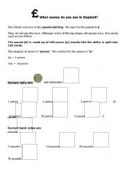 English Worksheet: British money