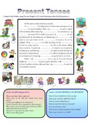 English Worksheet: PRESENT TENSES