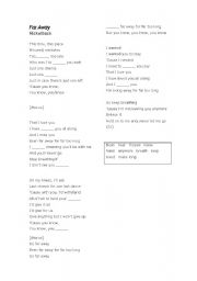 English worksheet: lyrics to be completed
