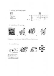 English worksheet: the town