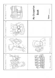 English Worksheet: Mini book about jobs