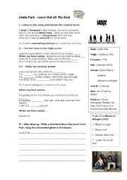 English Worksheet: Leave all the rest by Linkin Park
