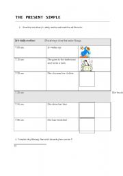English worksheet: The present simple (3rd person)