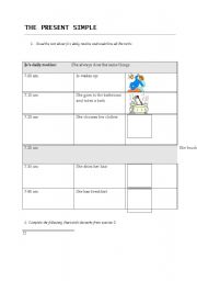 English Worksheet: The present simple (3rd person)