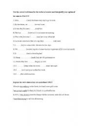 English Worksheet: Verb Tenses