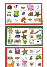 English Worksheet: Bingo cards (set 2)