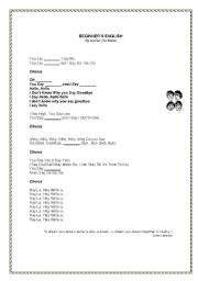 English Worksheet: Song - Hello Goodbye Beatles