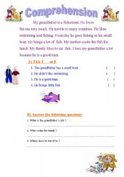 English Worksheet: reading