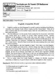 English Worksheet: English Around the World V2 (Author-Bouabdellah)