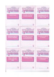 English Worksheet: Family Fortunes cards 4/4
