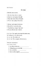 English Worksheet: Beginners Pre Test