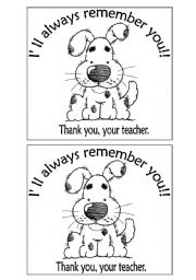 English Worksheet: ill always remember you