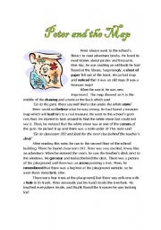 English Worksheet: Peter and the Map
