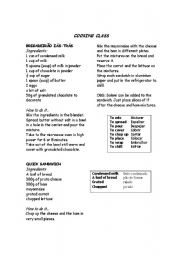 English Worksheet: Easy Cooking 