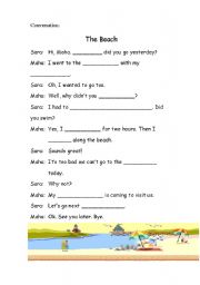 English Worksheet: The beach