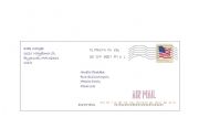 English Worksheet: LETTER FROM A AMERICAN PENFRIEND : Envelope