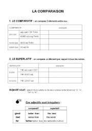 English Worksheet: Comparing / Tableau