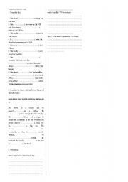 English Worksheet: present tenses