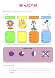 English Worksheet: SEASONS AND WEATHER - FREQUENCY