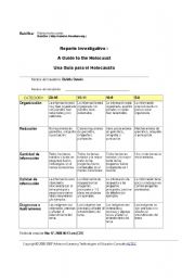 English Worksheet: Rubric for Holocaust Project 