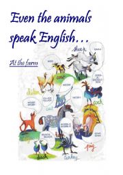 English Worksheet: Even animals speak English