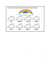 English Worksheet: COLOURS OF THE RAINBOW