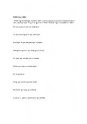 English Worksheet: That vs. What