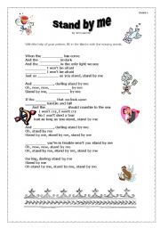 English Worksheet: song : stand by me by John Lennon