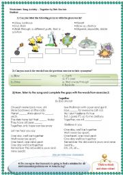 English Worksheet: Song Activity: Together by Bob Sinclair