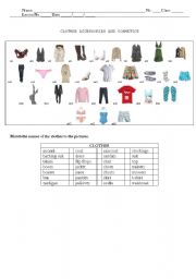 English Worksheet: Clothes