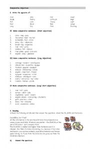 English Worksheet: Degree of Adjectives