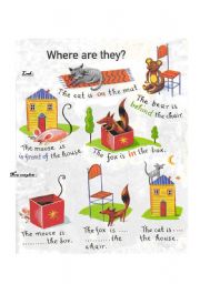 English Worksheet: Where are they?