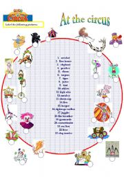 English Worksheet: AT THE CIRCUS