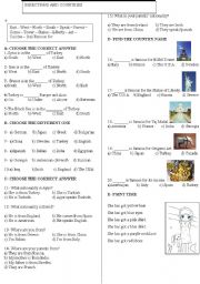 English Worksheet: directions and countries